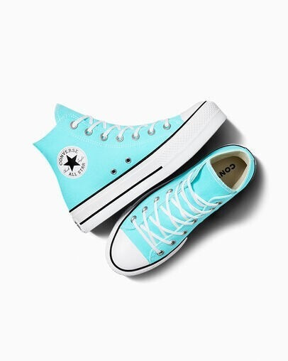 Converse CT All Star Hi Cut Platform Triple Cyan