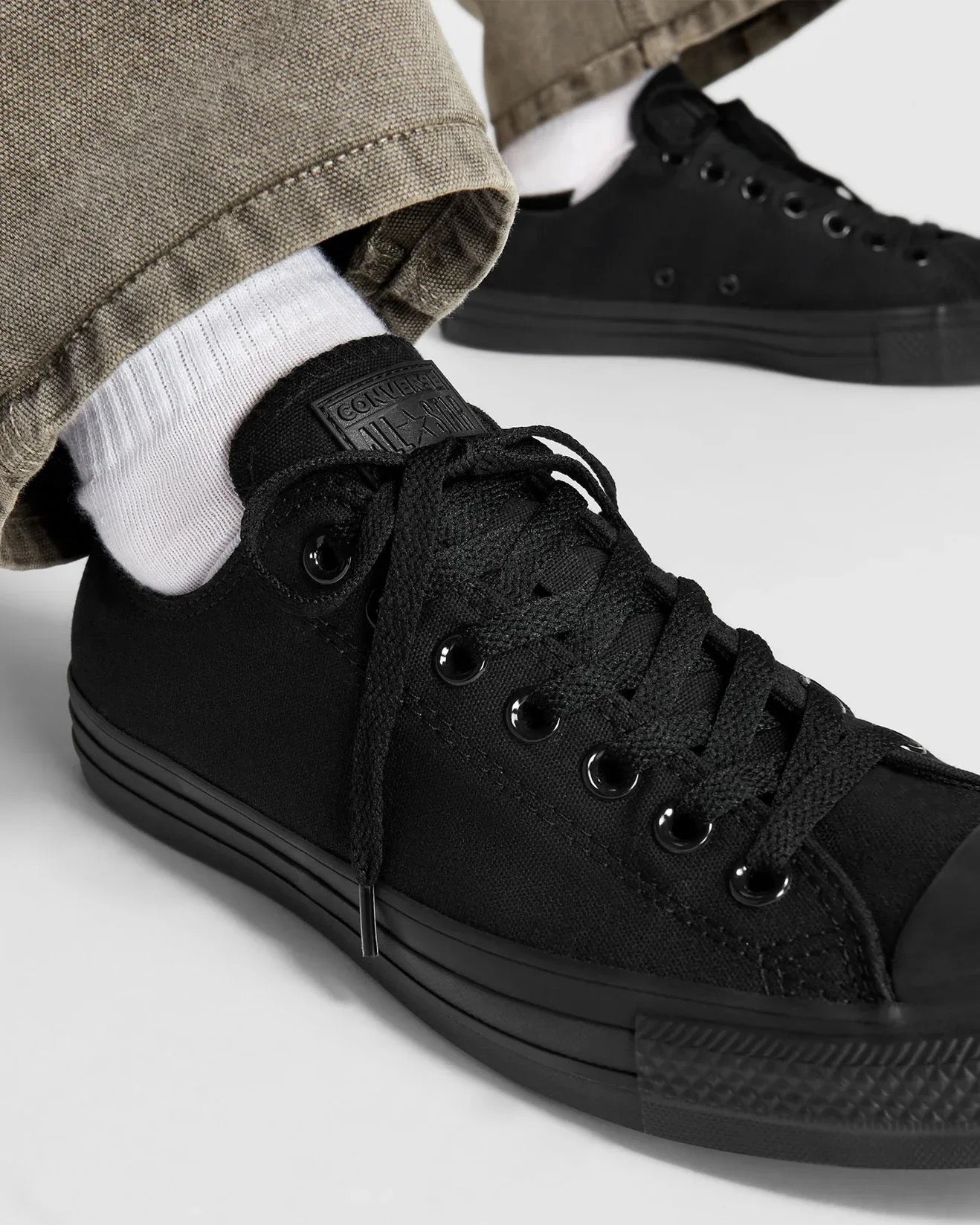 Converse All Star Low Cut Black Mono Men's 13