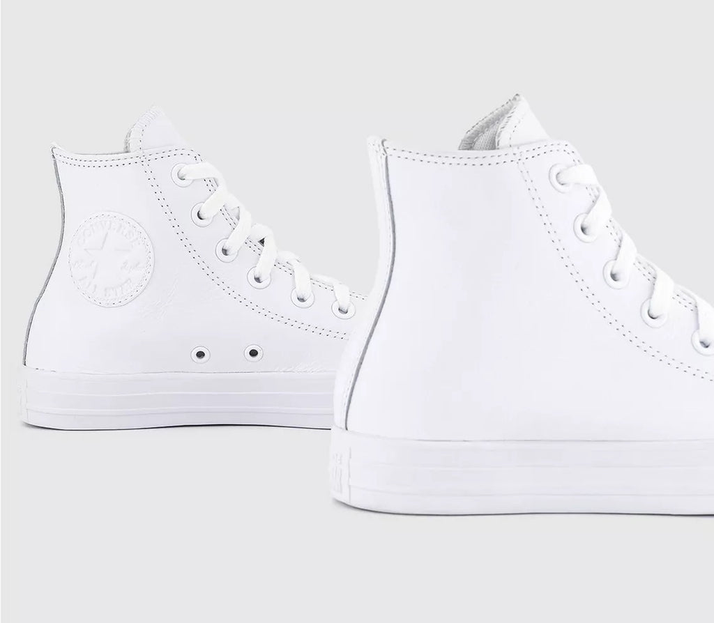 Converse CT All Star Hi Cut White Mono Leather