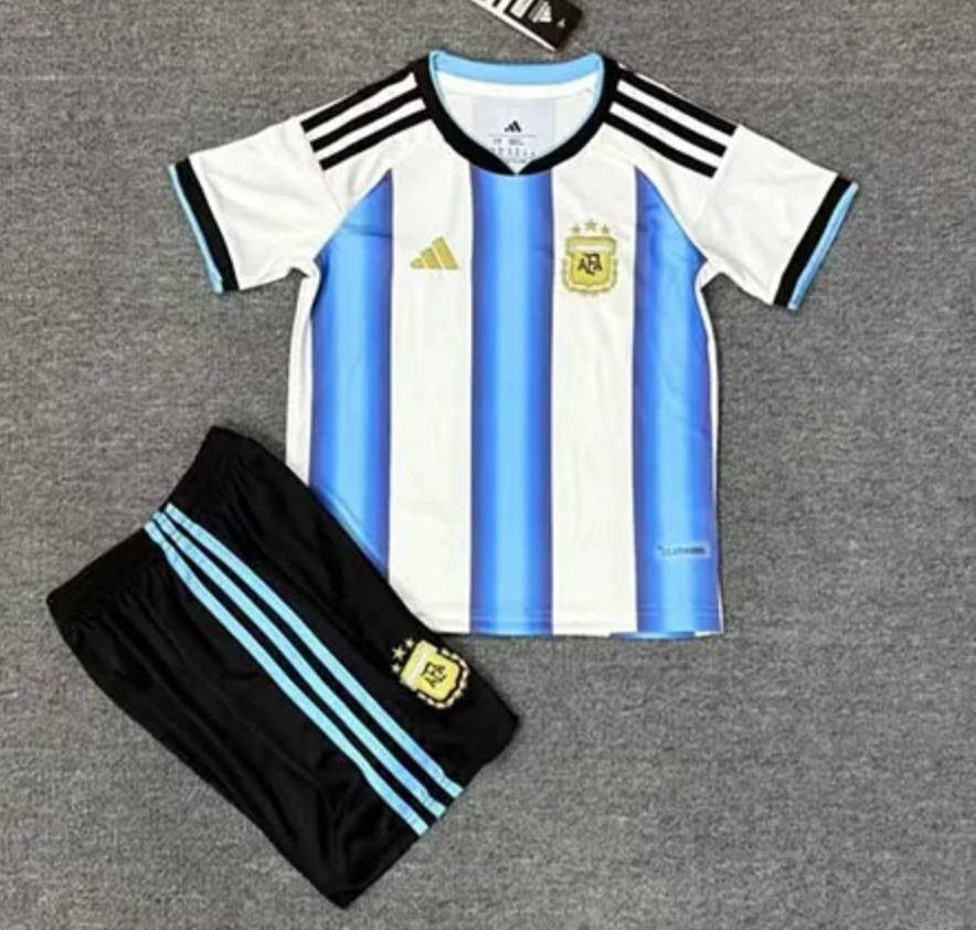 Adidas Argentina World Cup 2026 Jersey and Shorts Kids Messi 10