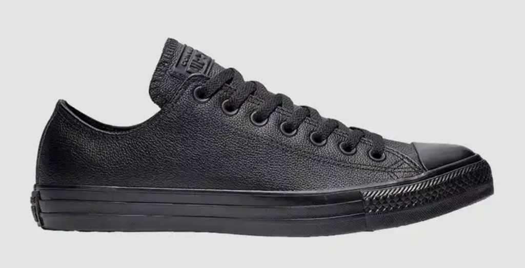 Converse All Star Low Cut Black Mono Leather