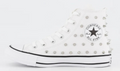 Converse All Star Hi Cut White/Black/White Spikey Studs